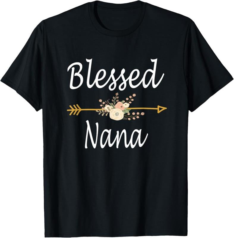 100% Cotton Blessed Nana Shirt Cute Mothers Day Gifts T-Shirt Hoodie, Sweatshirt | DripVista.com