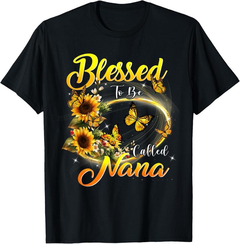 100% Cotton Blessed to be called Nana Shirt Sunflower Lovers Grandma T-Shirt Hoodie, Sweatshirt | DripVista.com