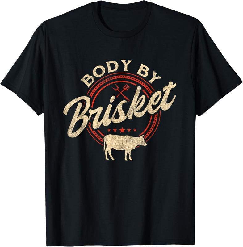 100% Cotton Body By Brisket - Pitmaster BBQ Lover Smoker Grilling T-Shirt