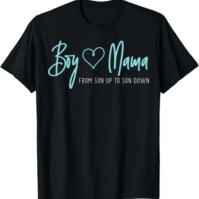 100% Cotton Boy Mama from son up to son down - Mother Mom T-Shirt Hoodie, Sweatshirt | DripVista.com