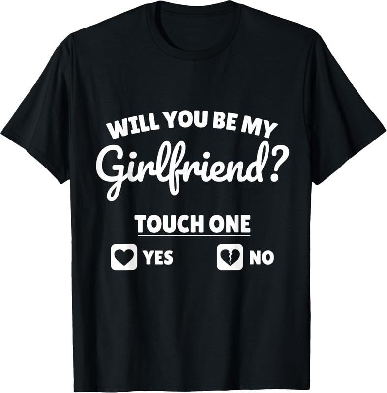 100% Cotton Boyfriend Ask her Will You Be My Girlfriend Valentine's Day T-Shirt Hoodie, Sweatshirt | DripVista.com