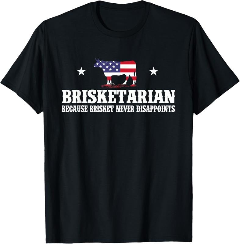 100% Cotton Brisketarian Because Brisket Never Disappoints - BBQ Lover T-Shirt