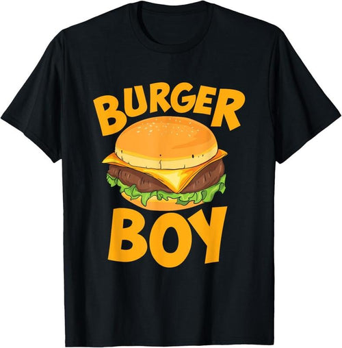 100% Cotton Burger Boy loves Cheeseburger and Hamburger T-Shirt Hoodie, Sweatshirt | DripVista.com