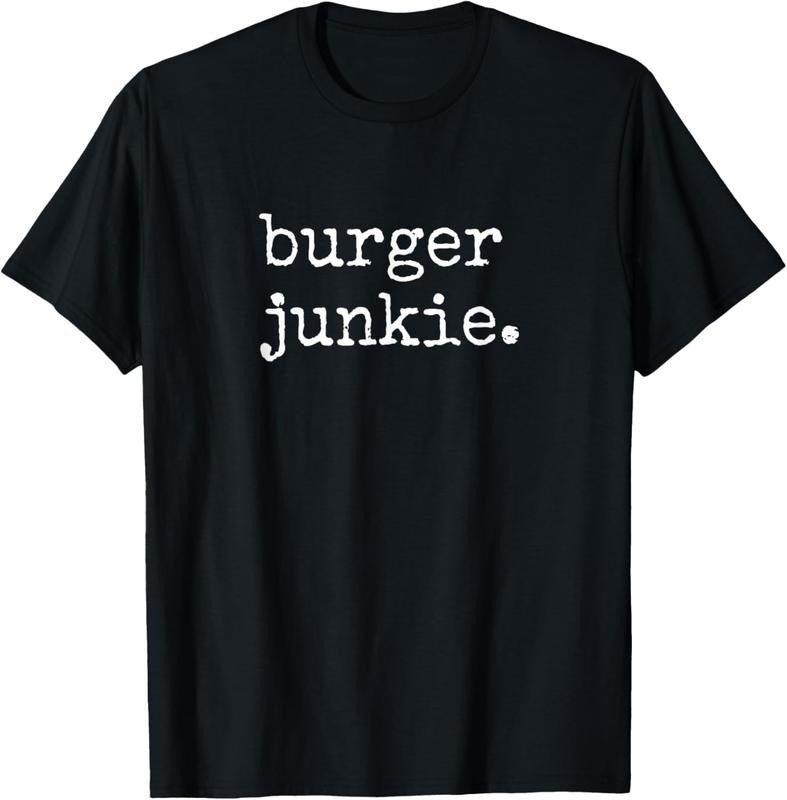 100% Cotton Burger Junkie Cheeseburger Hamburger Lover Shirts Men Women T-Shirt Hoodie, Sweatshirt | DripVista.com