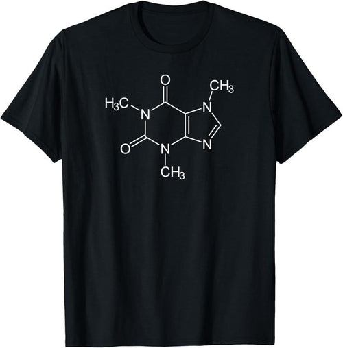 100% Cotton Caffeine Molecule Coffee Lovers T-Shirt T-Shirt Hoodie, Sweatshirt | DripVista.com