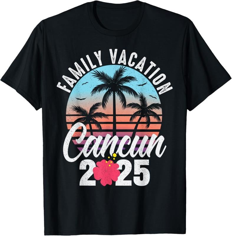 100% Cotton Cancun Mexico Family Vacation 2025 Matching Family Vacation T-Shirt Hoodie, Sweatshirt | DripVista.com