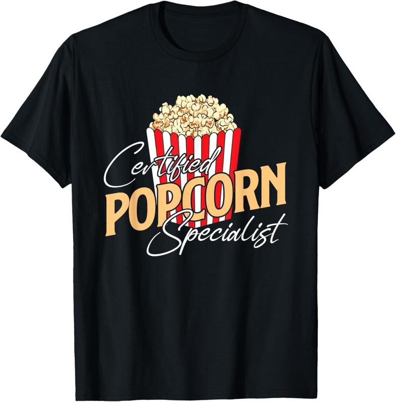 100% Cotton Certified Popcorn Specialist - Popped Corn Kernel Snack Fan T-Shirt