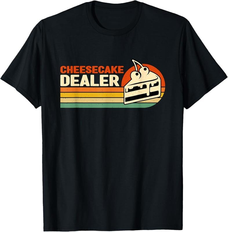 100% Cotton Cheesecake Dealer Retro Sweets Goodies Desserts Cheesecake T-Shirt Hoodie, Sweatshirt | DripVista.com