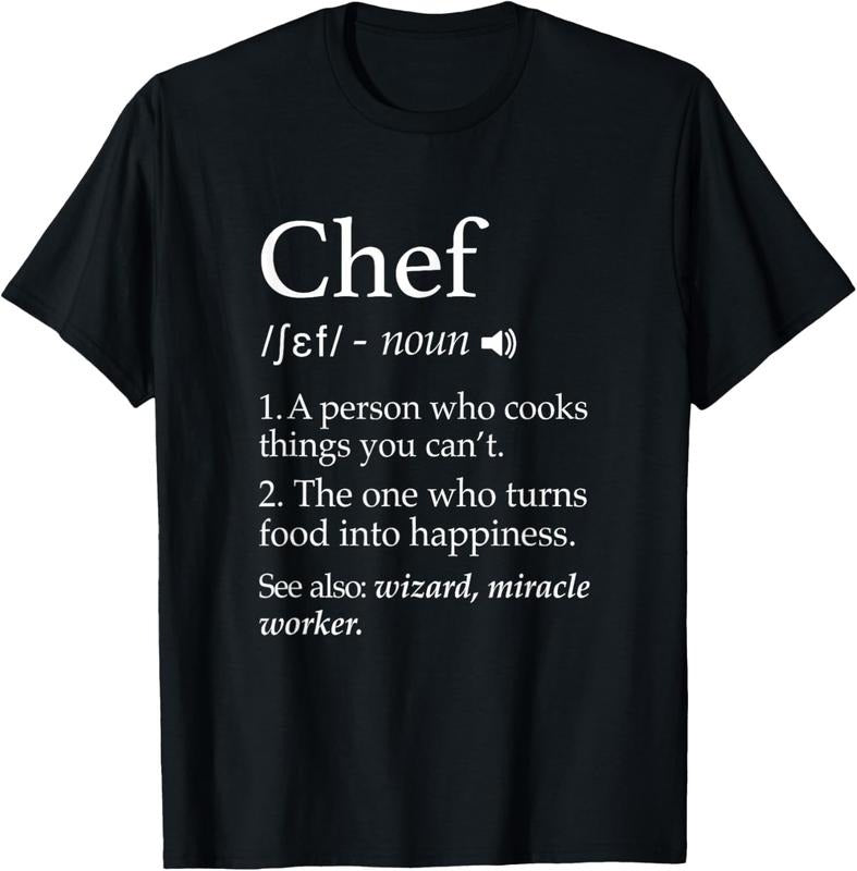 100% Cotton Chef Definition Funny Line Saying Cook Cooking Gifts Chefs T-Shirt Hoodie, Sweatshirt | DripVista.com