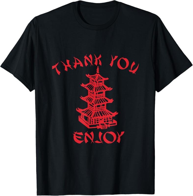 100% Cotton Chinese Takeaway Food Thank You Enjoy Funny Asian T-Shirt Hoodie, Sweatshirt | DripVista.com