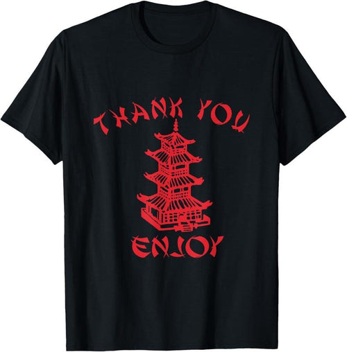 100% Cotton Chinese Takeaway Food Thank You Enjoy Funny Asian T-Shirt Hoodie, Sweatshirt | DripVista.com