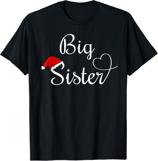 100% Cotton Christmas Big Sister T-Shirt