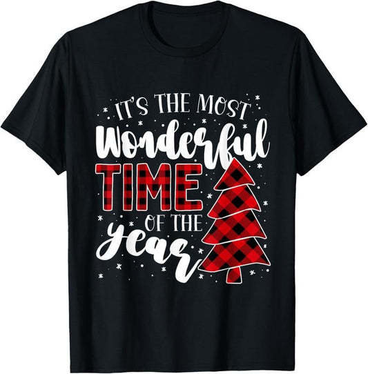 100% Cotton Christmas Trees It's the Most Wonderful Time of the Year T-Shirt