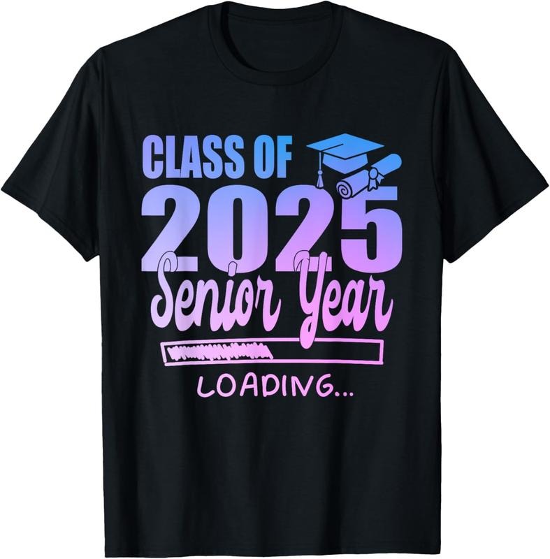 100% Cotton Class Of 2025 Senior Year Loading Funny Senior 2025 Tie Dye T-Shirt Hoodie, Sweatshirt | DripVista.com