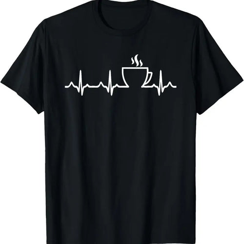 100% Cotton Coffee Heartbeat Love Shirt - Tea or Coffee Lover T-Shirt Hoodie, Sweatshirt | DripVista.com