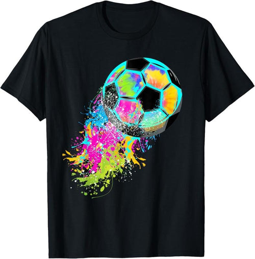 100% Cotton Colorful Tie Dye Soccer Ball T-Shirt Hoodie, Sweatshirt | DripVista.com