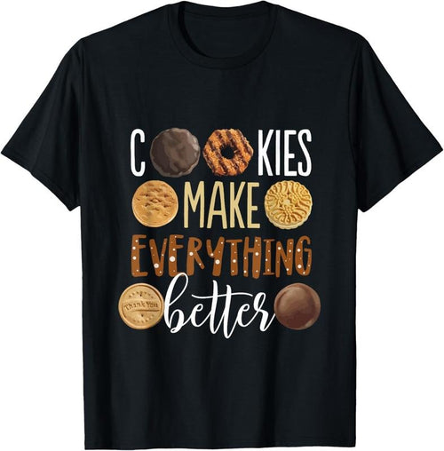 100% Cotton Cookies Make Everything Better Funny Christmas T-Shirt Hoodie, Sweatshirt | DripVista.com