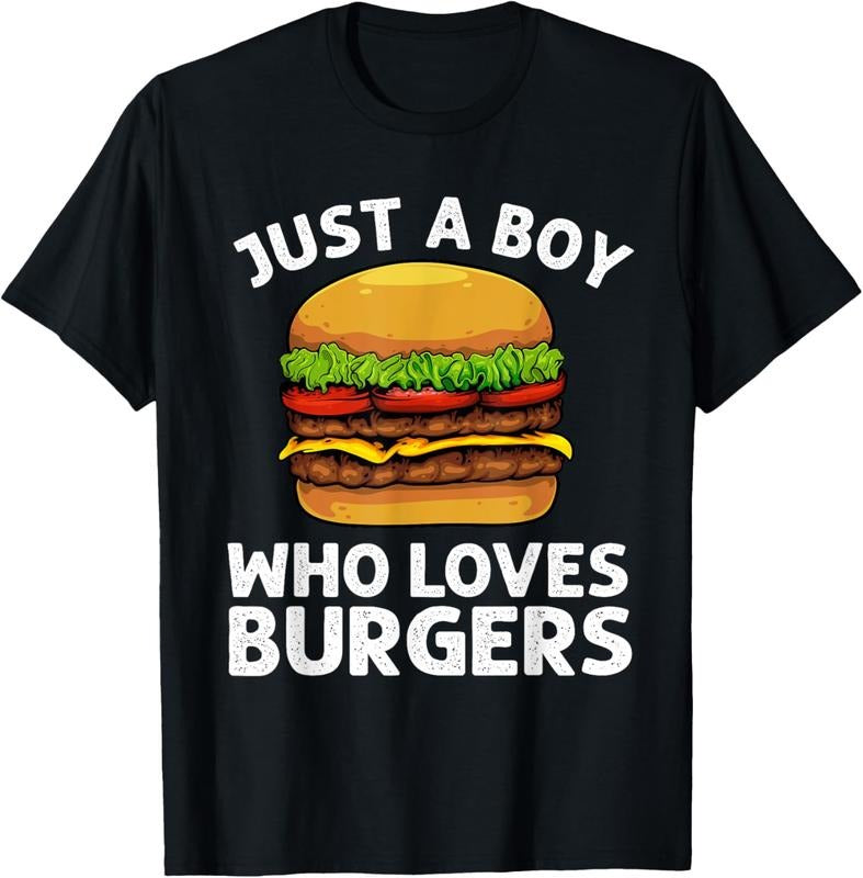 100% Cotton Cool Burger Art For Boys Men Hamburger Cheeseburger Lover T-Shirt Hoodie, Sweatshirt | DripVista.com