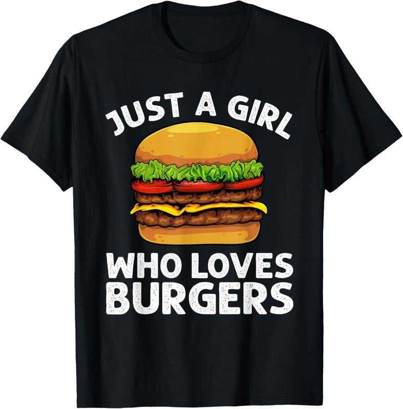 100% Cotton Cool Burger Art For Girls Women Hamburger Cheeseburger Lover T-Shirt Hoodie, Sweatshirt | DripVista.com