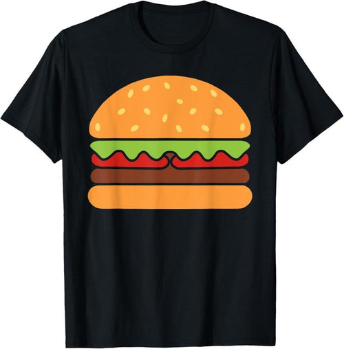 100% Cotton Cool Hamburger Art Men Women Minimalist Burger Cheeseburger T-Shirt Hoodie, Sweatshirt | DripVista.com