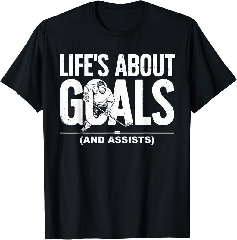 100% Cotton Cool Ice Hockey For Men Women Hockey Lover Goalie Sports T-Shirt Hoodie, Sweatshirt | DripVista.com