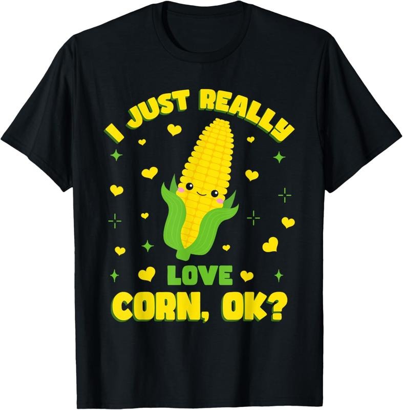 100% Cotton Corn Cob  Farming Corn  T-Shirt