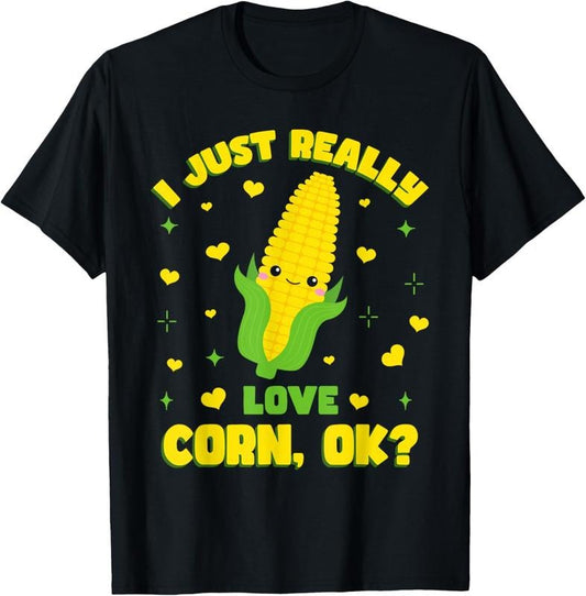 100% Cotton Corn Cob  Farming Corn  T-Shirt