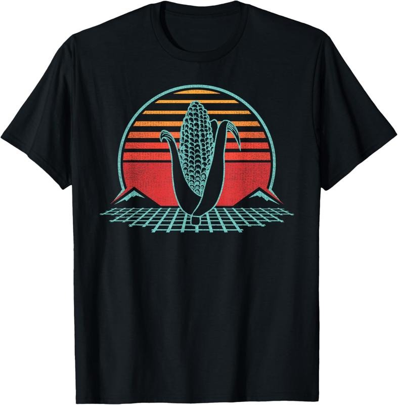 100% Cotton Corn Retro Vintage 80s Style T-Shirt Hoodie, Sweatshirt | DripVista.com