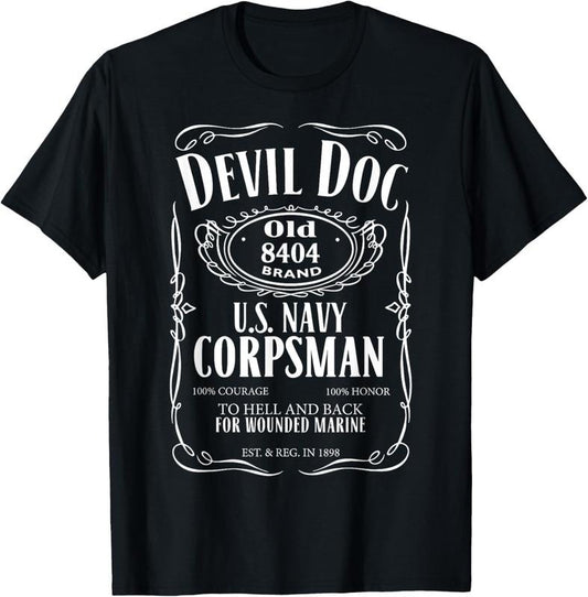 100% Cotton Corpsman 8404 DevilDoc Gift For Corpsman T-Shirt
