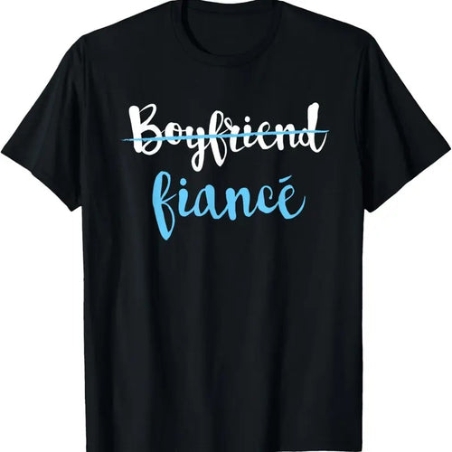 100% Cotton Couple Engagement Just Engaged T-Shirt Boyfriend Fiance T-Shirt Hoodie, Sweatshirt | DripVista.com
