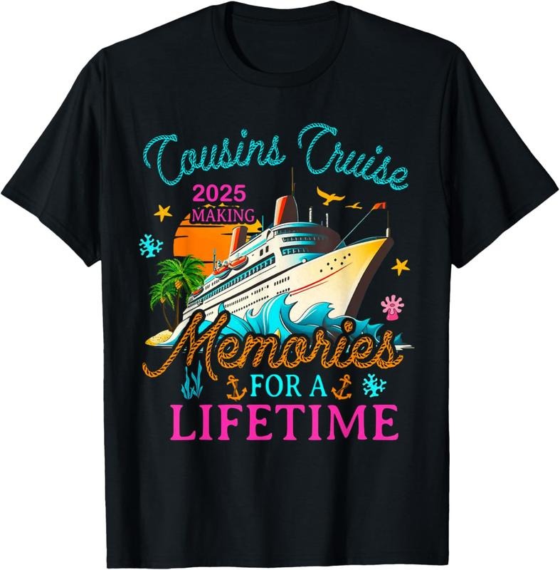 100% Cotton Cousin Cruise 2025 Making Memories For a Lifetime Matching T-Shirt Hoodie, Sweatshirt | DripVista.com