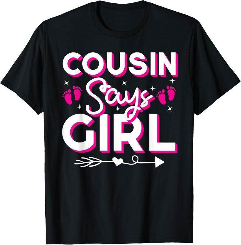 100% Cotton Cousin Says Girl Gender Reveal Party Family Team Pink 2024 T-Shirt Hoodie, Sweatshirt | DripVista.com