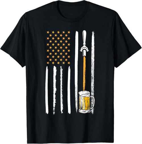 100% Cotton Craft Beer American Flag USA 4th July Brewery Alcohol Lovers T-Shirt Hoodie, Sweatshirt | DripVista.com