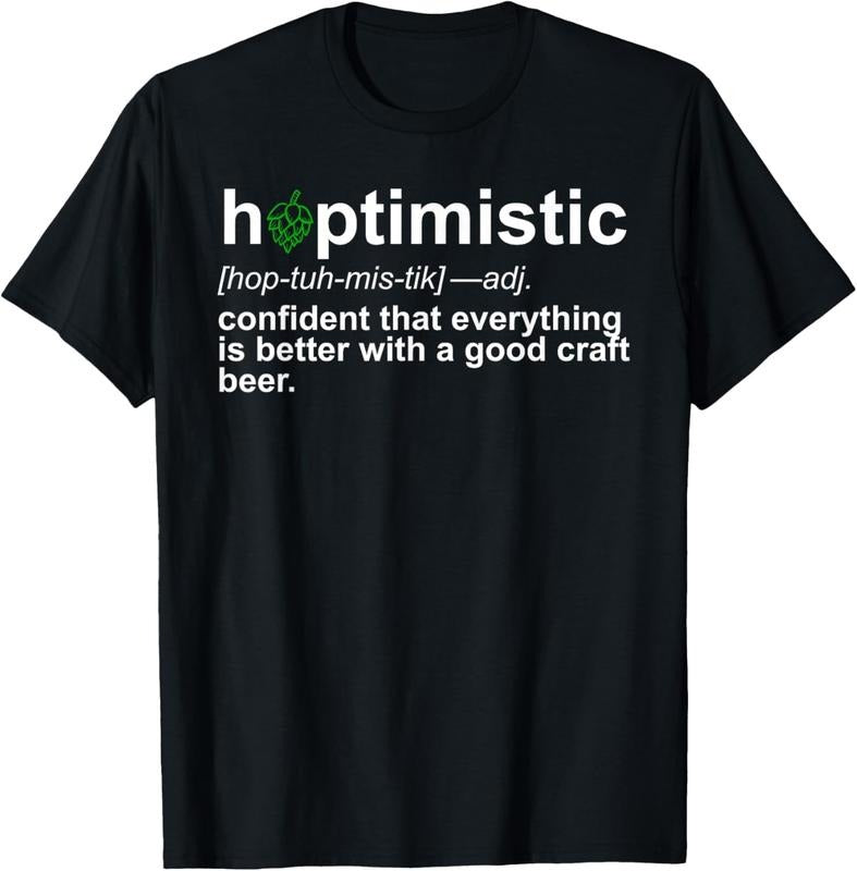 100% Cotton Craft Beer Funny Shirt Hoptimistic Defintion T-Shirt Hops T-Shirt Hoodie, Sweatshirt | DripVista.com
