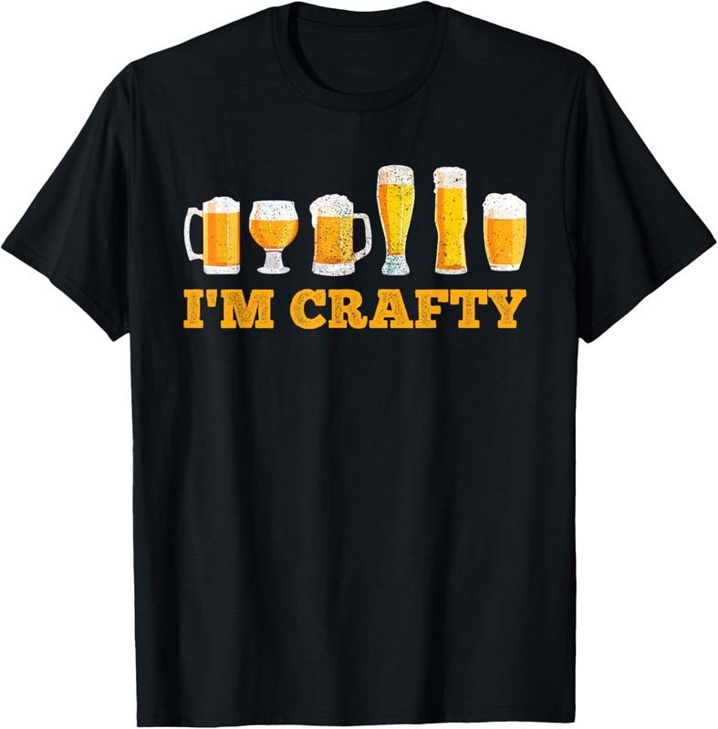 100% Cotton Craft Beer I'm Crafty Home Brew Beer T-Shirt Hoodie, Sweatshirt | DripVista.com
