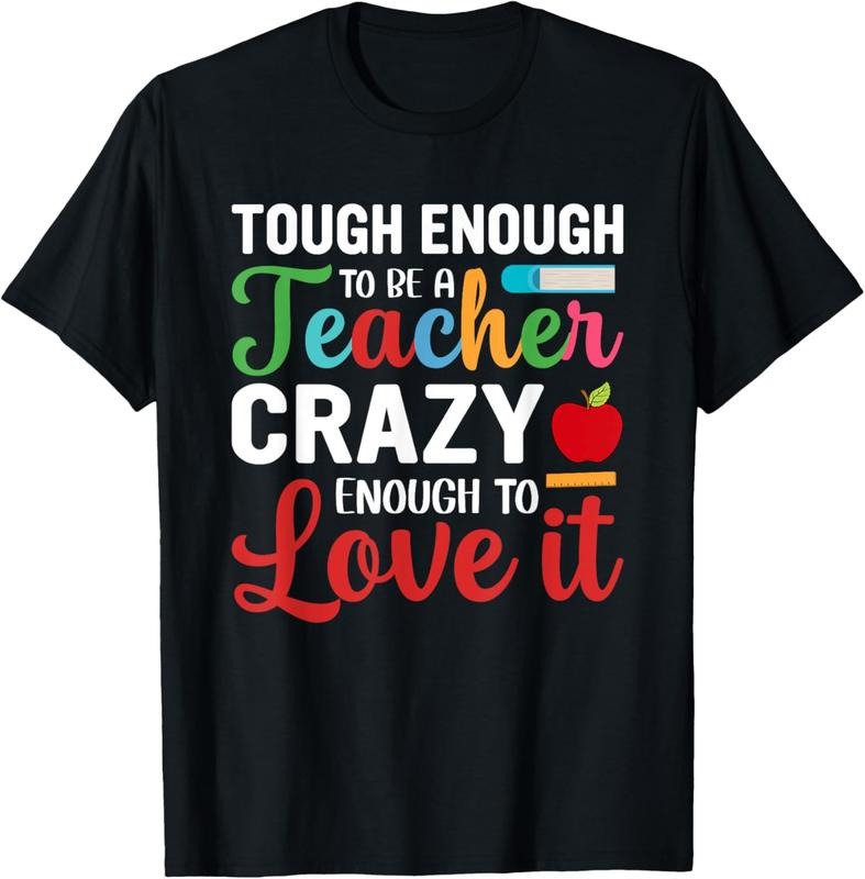 100% Cotton Crazy Teacher Men Women Funny School Teachers T-Shirt