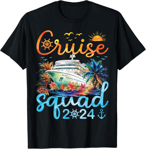 100% Cotton Cruise Squad 2024 Family Group Matching Cruising Vacation T-Shirt Hoodie, Sweatshirt | DripVista.com