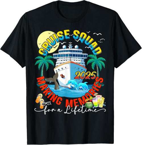 100% Cotton Cruise Squad 2025 Making Memories Family Cousin Crew Summer T-Shirt Hoodie, Sweatshirt | DripVista.com