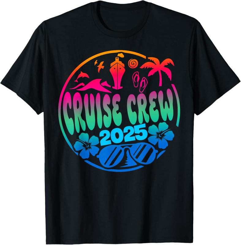 100% Cotton Cruisin Crew 2025 Cruise Family Friends Vacation Matching T-Shirt Hoodie, Sweatshirt | DripVista.com