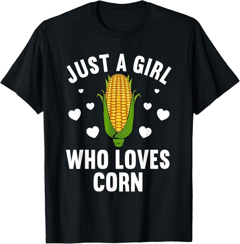 100% Cotton Cute Corn Art For Women Girls  Kernel Corn Cob Lovers T-Shirt Hoodie, Sweatshirt | DripVista.com