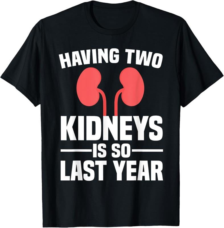 100% Cotton Cute Kidney Donor Art Men Women Kidney Transplant Survivor T-Shirt