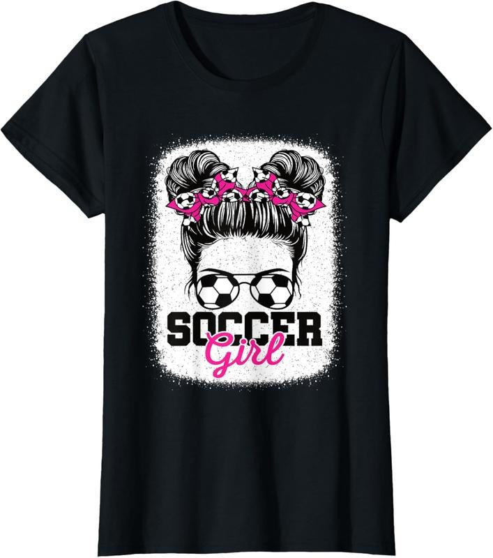 100% Cotton Cute Soccer Girl Soccer Player Women Girls T-Shirt Hoodie, Sweatshirt | DripVista.com