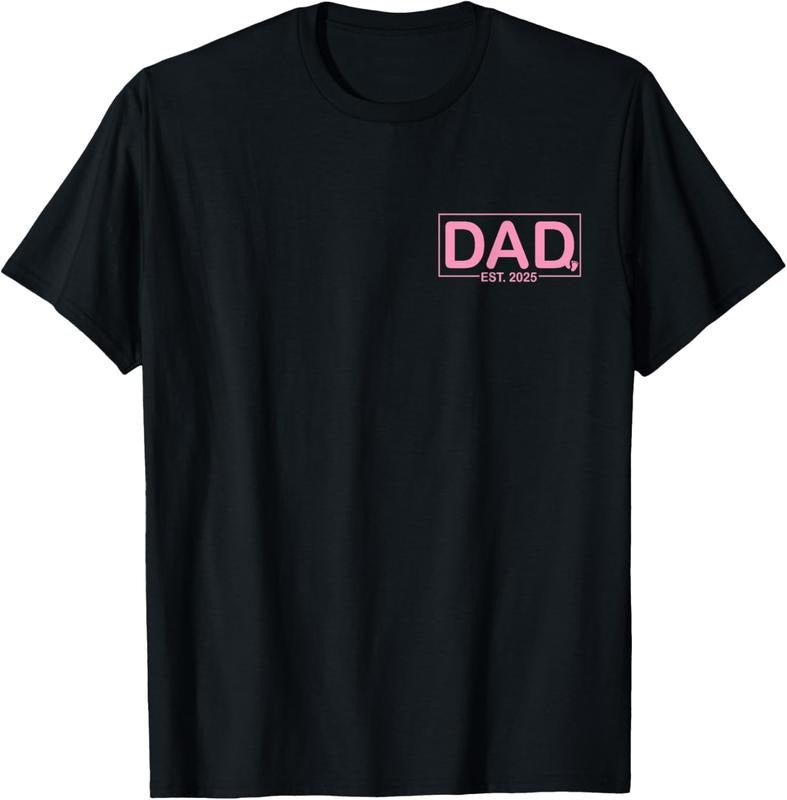 100% Cotton Dad Est. 2025 Logo Dad Girl Loading New Dad 2025 Dad To be T-Shirt Hoodie, Sweatshirt | DripVista.com