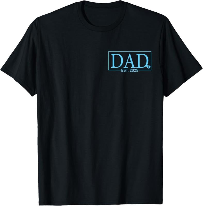 100% Cotton Dad Est. 2025 Logo Dad 2025 Loading New Dad 2025 Dad To be T-Shirt Hoodie, Sweatshirt | DripVista.com