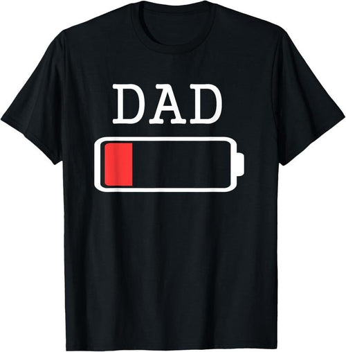 100% Cotton Daddy Low Battery T-Shirt Empty Matching Father Shirts T-Shirt Hoodie, Sweatshirt | DripVista.com