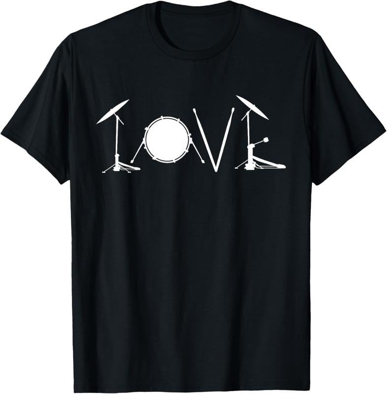 100% Cotton Drummers Drumming Gift Drum Love Drums Drummer T-Shirt Hoodie, Sweatshirt | DripVista.com