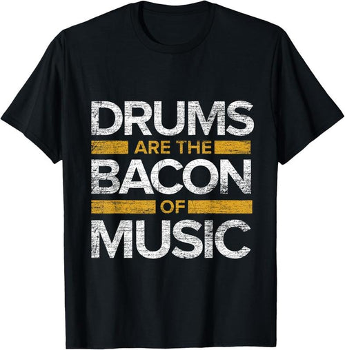 100% Cotton Drums Are The Bacon Of Music Drummer Drums T-Shirt Hoodie, Sweatshirt | DripVista.com
