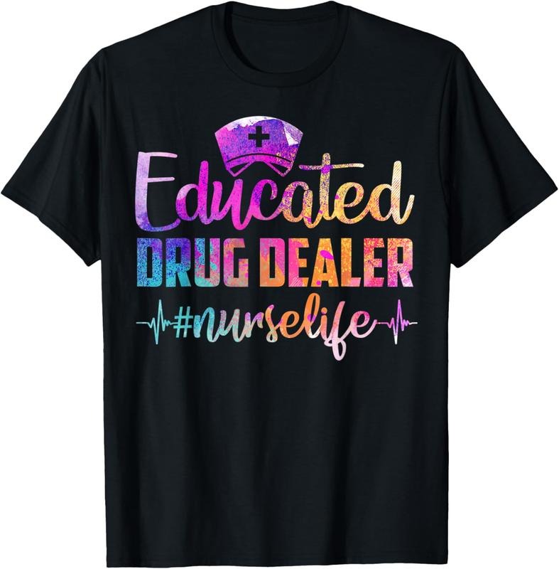 100% Cotton Educated Drug Dealer Nurse Life Funny Nurse Heart Beat T-Shirt Hoodie, Sweatshirt | DripVista.com