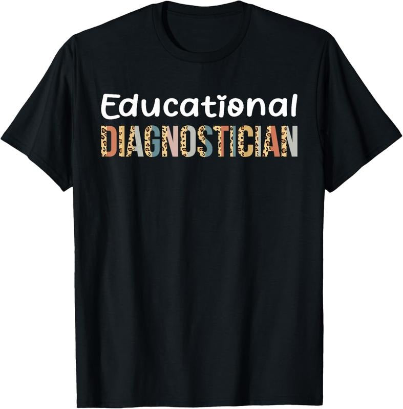 100% Cotton Educational Diagnostician Teacher Leopard Back To School T-Shirt Hoodie, Sweatshirt | DripVista.com