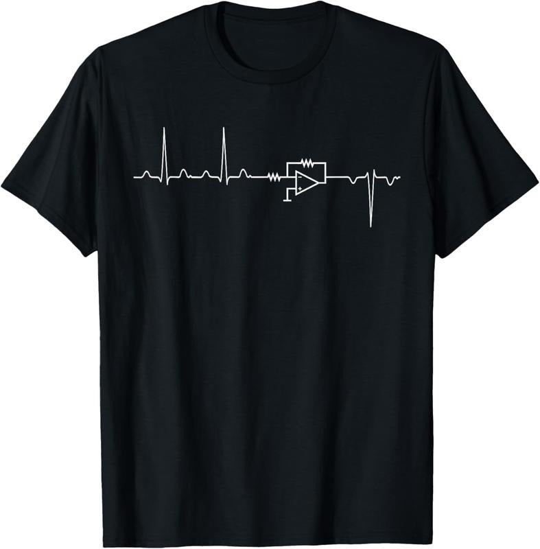 100% Cotton Electrical Engineering - Heartbeat Inverter T-Shirt